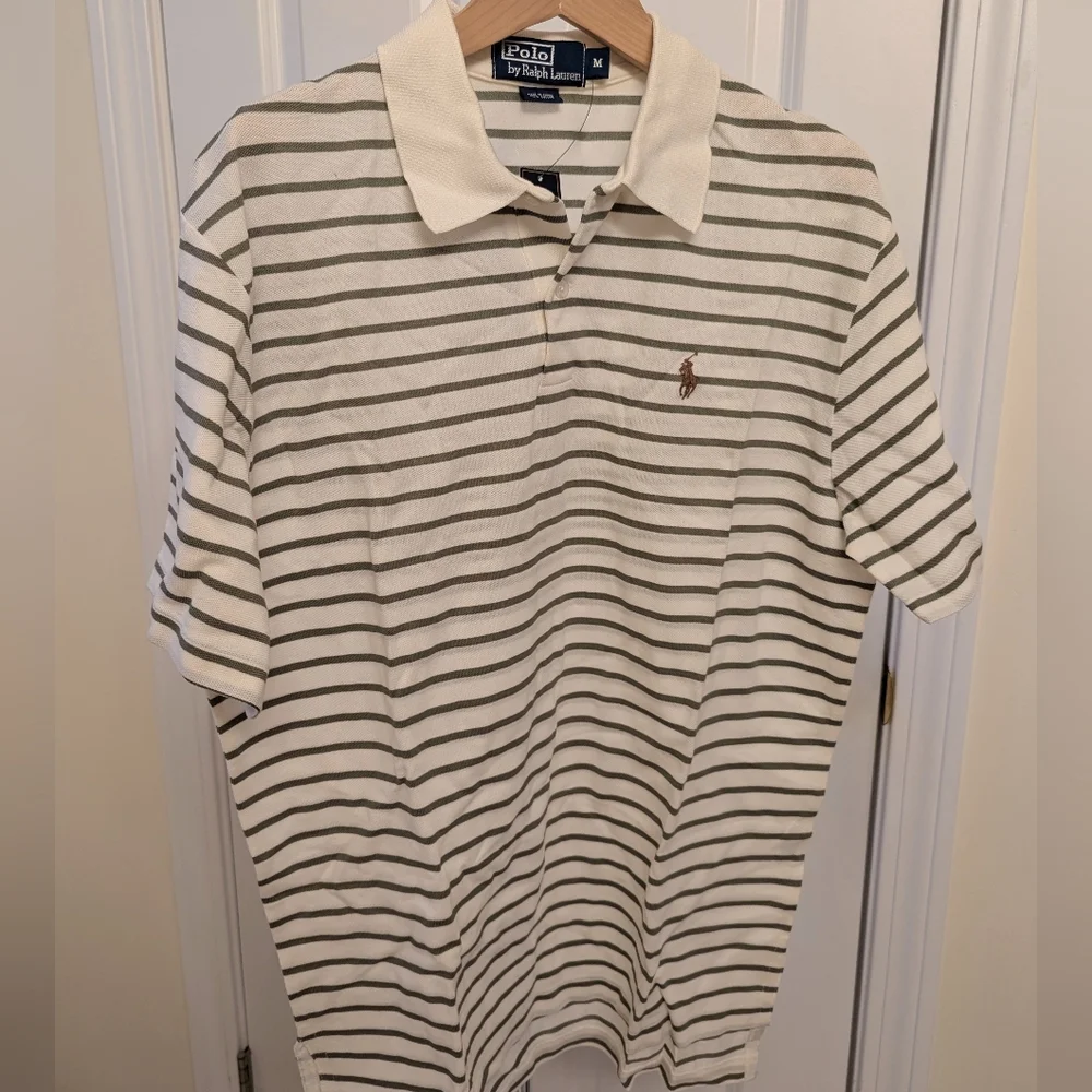 Ralph Lauren White and Black Polo Shirt Classic Style